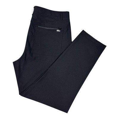 Eddie Bauer ツータック リネントラウザー 36x30 黒 Eddie Bauer Mens Size 36x30 Straight Tapered Fit Performance