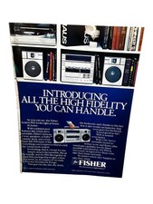 1982 Fisher PH1 Stereo System Print Ad Portable Hi Fi Vintage