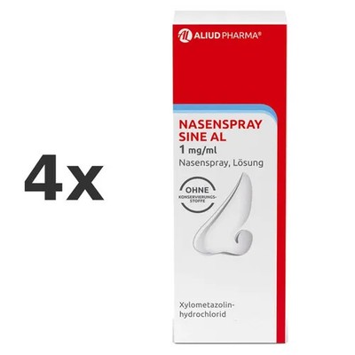 4x Nasenspray Sine al 1 mg / ml Bei Schnupfen 15 ml - PZN 12464130