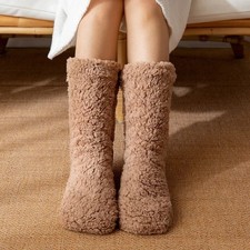 Women s Thermal Slipper Socks Thick Fleece-Lined Warm Non-Slip Winter Home Soc