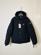 Spyder stretch hooded full zip insulated jacket black NWT size M 229.00