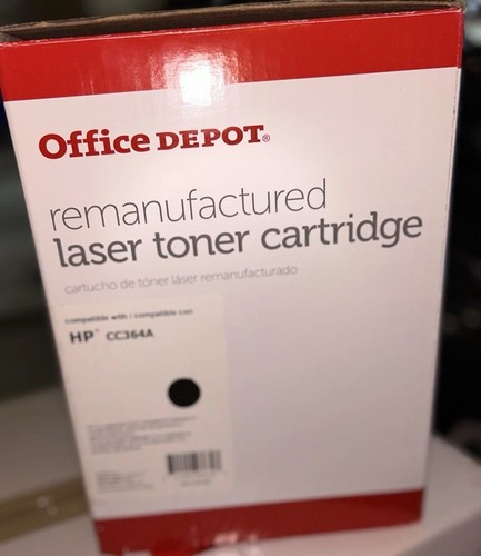 Office Depot Brand CC364A Black Toner Cartridge For HP Printer
