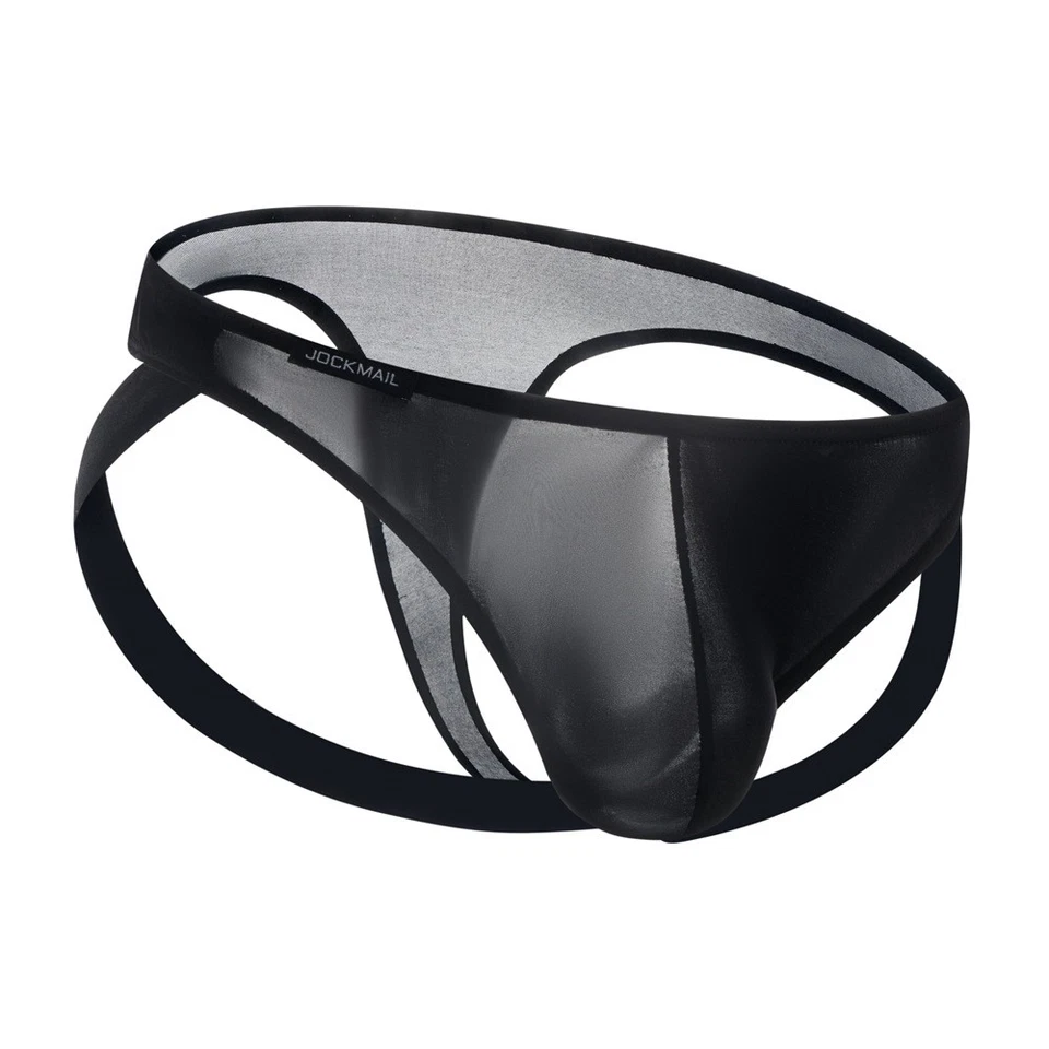 Biancheria intima uomo seta ghiaccio, perizoma, ultra sottile sexy trasparente jockstrap - Immagine 3 di 4
