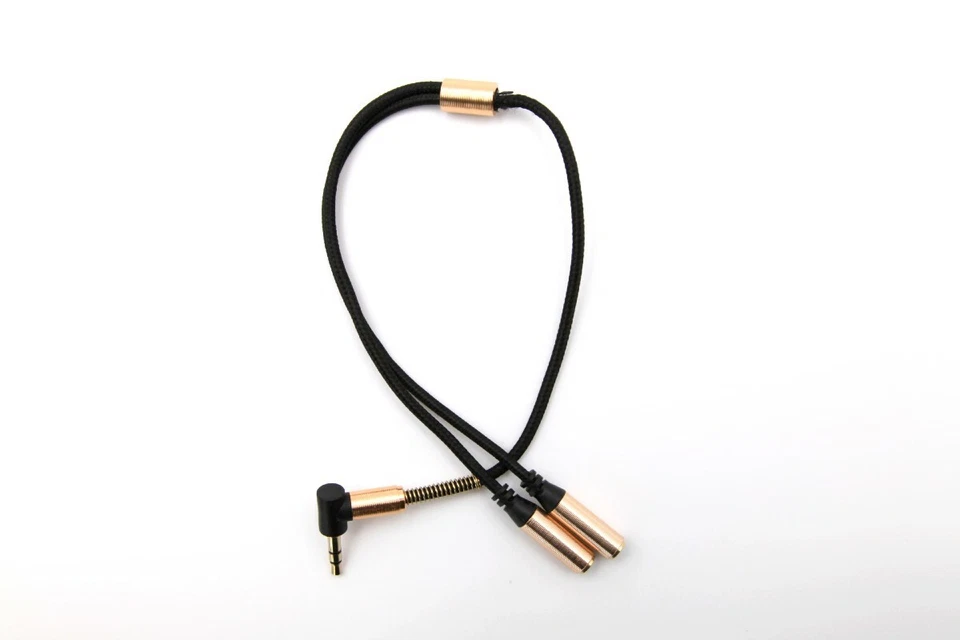 Black Stork High Quality 3.5mm Stereo Audio Splitter 2 femelle 1 câble AUX mâle - Photo 4/4
