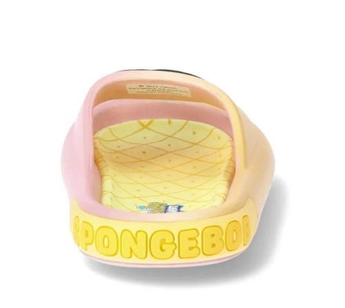 Bob Esponja Pantalones Cuadrados Sandalias Deslizables Rosa Amarillo Mujer Talla 10 - Imagen 4 de 5