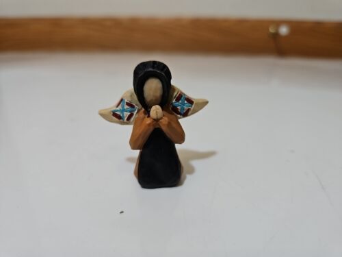 Esther Ohara Amish Figurine Blossom Bucket Praying Angel Woman Kneeling Nativity - Picture 1 of 6