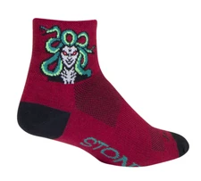 Socks - SockGuy - Stoned Medusa Red L/XL 3" Classic Cycling/Running NEW