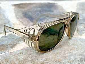Vintage SA Industrial Protective Sunglasses Steampunk SPI Z87 Smoke Grey/Green