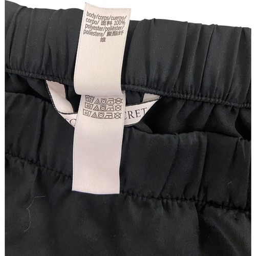 Victorias Secret Pajama Pants Womens Size L Black Ruffle Hem Drawstring Waist - Picture 4 of 10