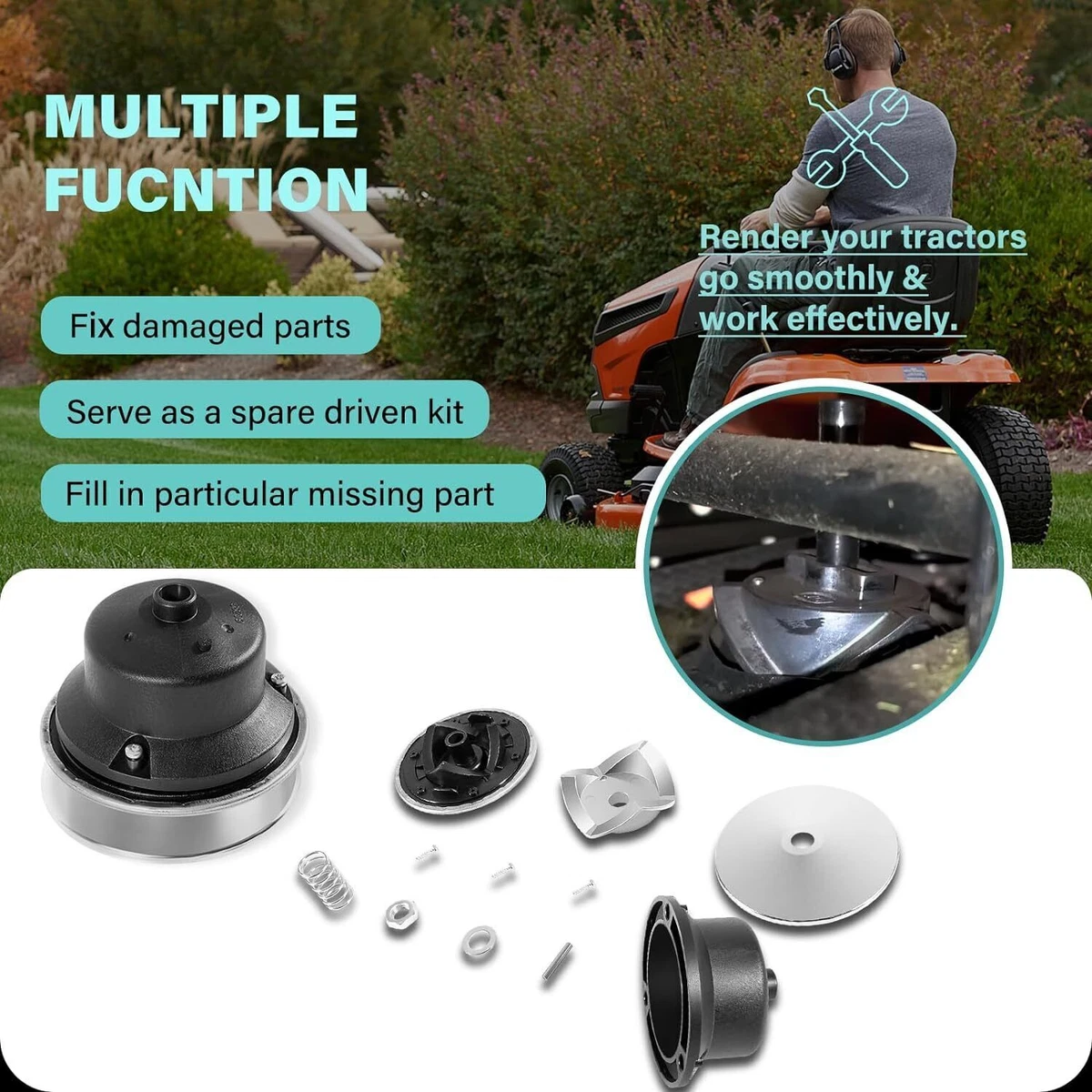 For General Transmission RS800 Driven Pulley Kit GT79253 Husqvarna 