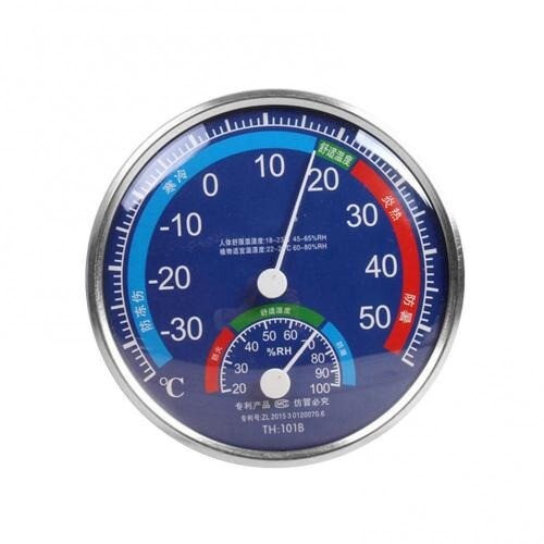 Medidor de humedad digital interior Termómetro Sala Round Dial Analógico Higiene interior