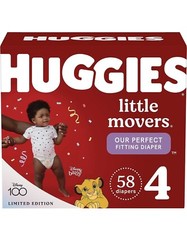 Huggies Little Movers Baby Disposable Diapers - Size 4 - 58 Count