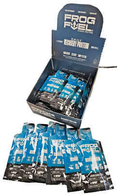 Frog Fuel DAILY RECOVERY PROTEIN Shot NO CAFFEINE  ( 12 pouches ) Blue
