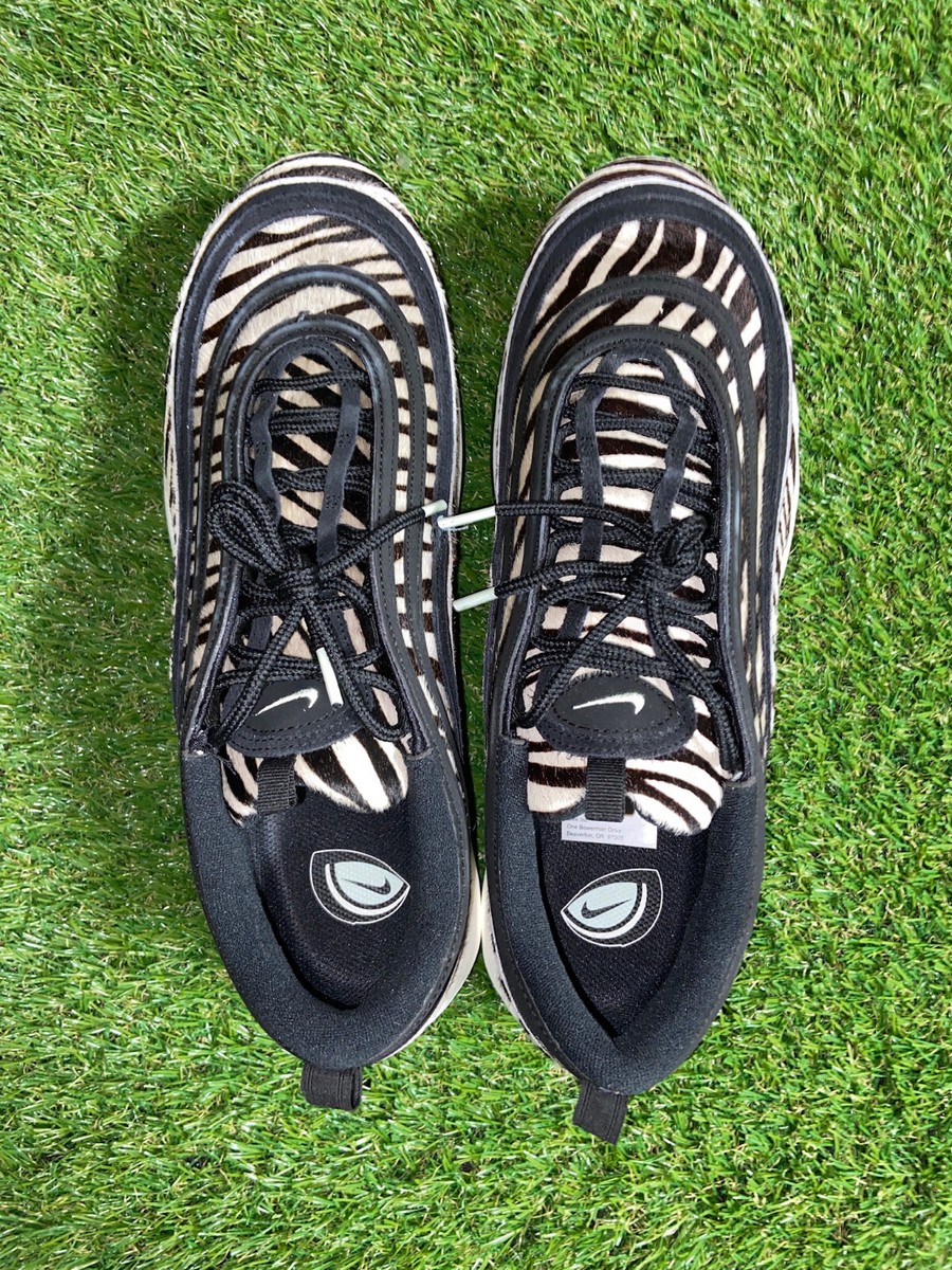 Nike Air Max 97 G NRG Golf Shoes Zebra Fur Black Sail DH1313 Nike Air Max 97 G NRG Golf Shoes Zebra Fur Black Sail DH1313