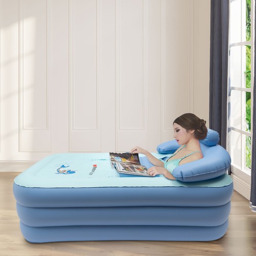 Adult Foldable Portable Bathtub PVC Inflatable Bath Tub Blow Up Bath Shower Tub - Picture 13 of 42