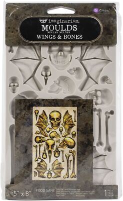 Finnabair Decor Moulds 5''X8''-Wings & Bones