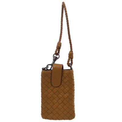 BOTTEGA VENETA ブラウン　ケース Bottega Veneta Brown Intrecciato Phone Case Small Good
