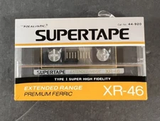 NEW SEALED REALISTIC SUPERTAPE CASSETTE XR-46, SUPER HIGH FIDELITY