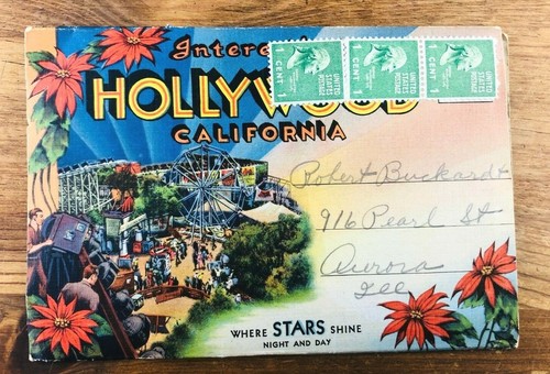 California Postcards / Vintage Hollywood / Los Angeles / Primitive Print