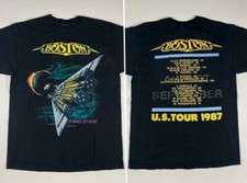 Boston Rock Band Concert Tour 1987 Black 2 Side Unisex Tshirt S-5XL KH4540