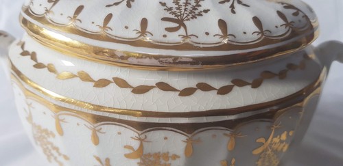 ELEGANT THOMAS ROSE COALPORT REGENCY TWIN HANDLED SUCRIER. SUGAR DISH. - Picture 11 of 12