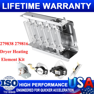 279838 Dryer Heating Element Kit 279816 for Whirlpool Replaces  