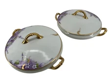 2 Heinrich & Co SELB  Covered Bavaria Germany Blossom Vegetable Serving Dish