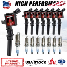 8X Ignition Coil Pack and Iridium Spark Plug For Ford F-150 4.6L 5.4L V8 DG508