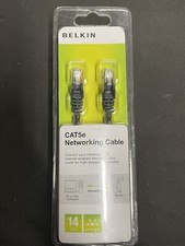 Belkin Fast CAT5e Networking Ethernet Cable RJ45 Male/Male 14 FT NEW UNOPENED