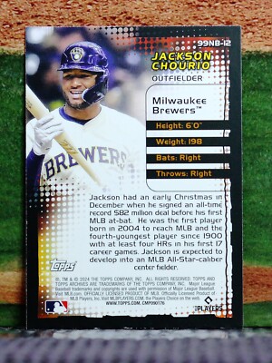 JACKSON CHOURIO - 2024 TOPPS ARCHIVES '99 NEW BREED FOILFRACTOR