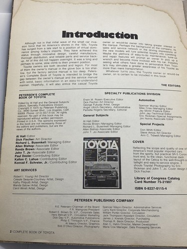 Petersens Complete Book Of Toyota 1975 - Picture 5 of 5