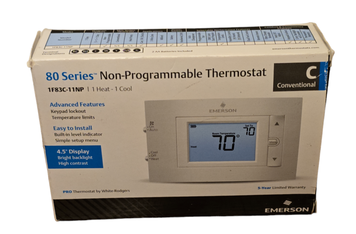 Emerson 1F83C11NP 80 series CONVENTIONAL NonProgrammable Thermostat