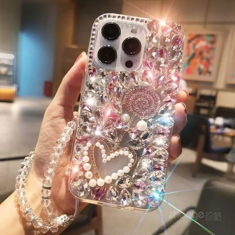for Nokia G400 C210/T-Mobile Revvl 7 Pro 6X/BLU View 5 Case Bling Diamonds Cover - Image 2 of 4