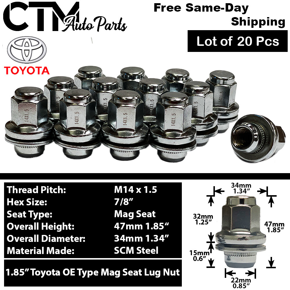 エルメルトランプ 20x Toyota Lexus OEM Factory Mag Seat Lug Nuts | 14x1.5