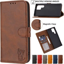 For Samsung Galaxy A73 A72 A53 A33 A22 Leather Pattern Stand Wallet Case Cover