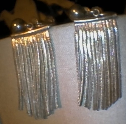 1940 Orecchini Da Collezione Antichi VINTAGE .925 Argento Sterling Italia - Foto 3 di 13