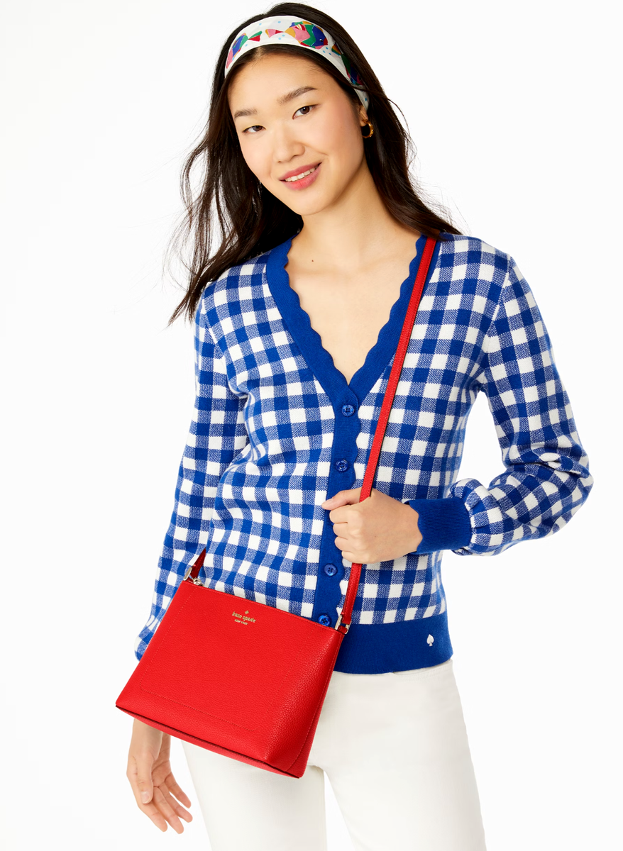 New Kate Spade Leila Crossbody Pebble Leather Tomato Slice