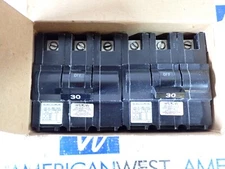 2 NEW - AMERICAN FPE NA330 3P30 30 Amp 240 VAC 3 Pole Circuit Breaker