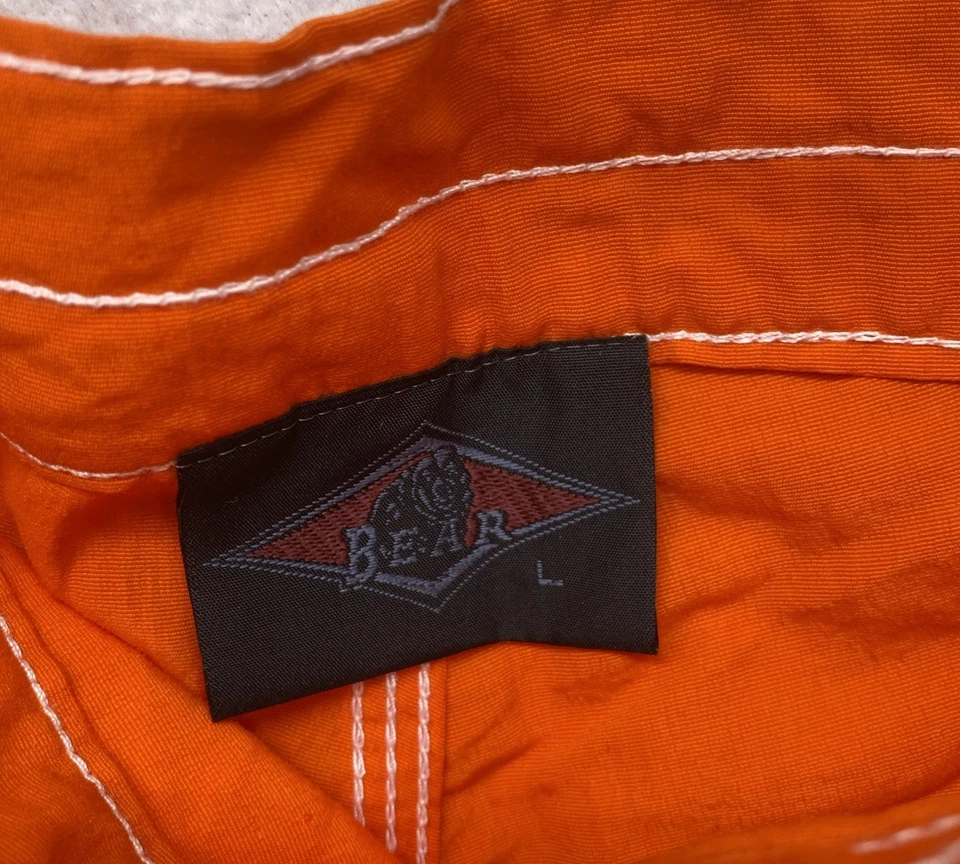 Costume da bagno uomo Bear Surf 32" tavola nylon arancione coulisse anni 90 onda - Immagine 3 di 4