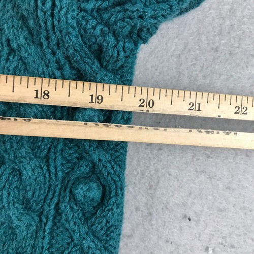 Appleseeds Sweater Womens Small Green Hand Knit Long Sleeves Button Up Cardigan - Picture 7 of 10