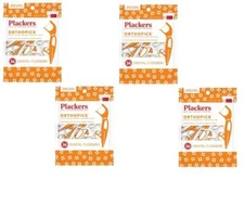 BL Plackers Orthopick Dental Flossers 36 Count each  *4 Pack*