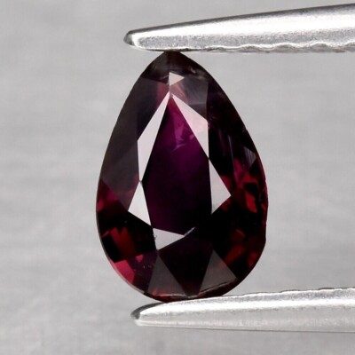 0.62 Ct Natural Purplish-Red Ruby Winza Tanzania Unheated Pear
