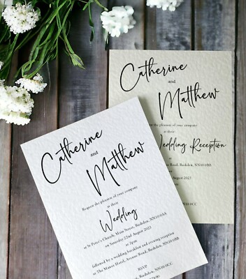 10 personalisierte Hochzeitseinladungen Abend Party Empfang Einladungen & Umschläge