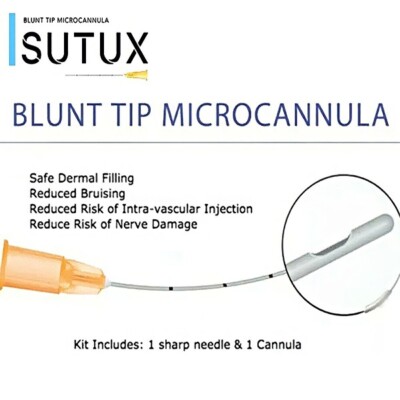30x Premium Micro Cannula Blunt Tip stumpfe flexible Kanülen 22G 25G 27G   30Stk