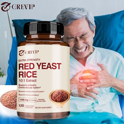 Red Yeast Rice 1200mg - Healthy Cholesterol Levels,Heart & Cardiovascular Health