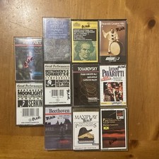 Classical and Opera Cassette Tapes Lot Of 11 Beethoven Mozart Pavarotti Etc