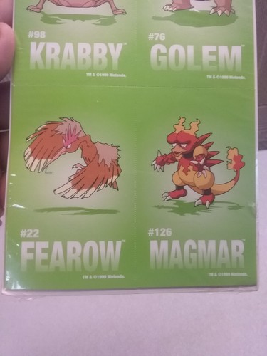 Vintage Pokemon Sandylion 8 Collector Sticker Set Neu Sealed 1999 Nintendo - Bild 4 von 15