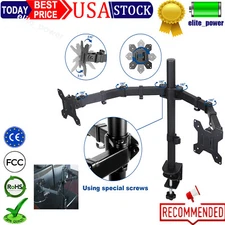 2024 Dual Monitor Vertical Desktop Mount Desk Stand TV 10”- 27” Fully Adjustable
