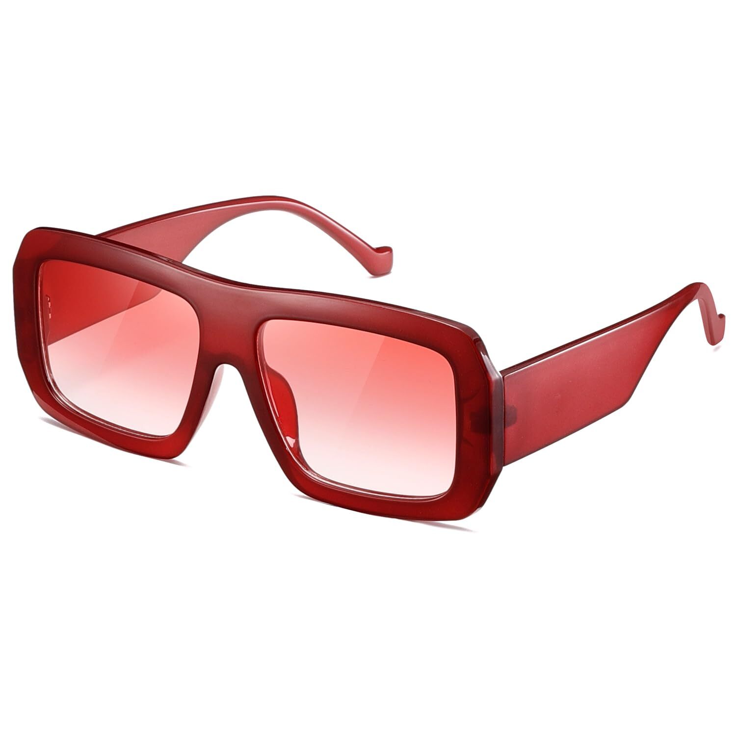 Sunglasses Womens Men Trendy Retro Sun Glasses Oversize Square Frame Shades