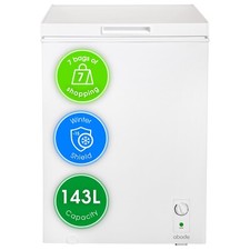 Abode Chest Freezer White Freestanding 143L For Garages Outbuildings A142CF0E1W
